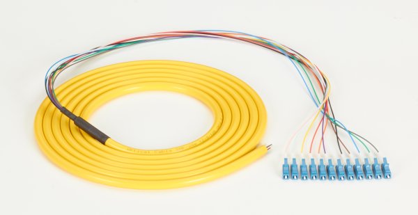 Black Box FOPT50S1-LC-12YL-3 InfiniBand/fibre optic cable 3 m 12x LC OS2 Multicolour, Yellow