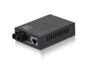 LevelOne RJ45 to SC Fast Ethernet Media Converter, Single-Mode Fiber, 20km