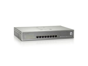 LevelOne 8-Port Gigabit PoE Switch, 802.3at/af PoE, 240W