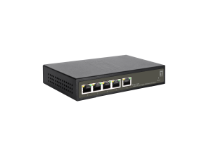 LevelOne Hilbert 5-Port Gigabit PoE Smart Lite Switch, 802.3at/af PoE, 4 PoE Outputs, 60W PoE Power Budget