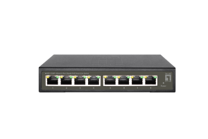 LevelOne Hilbert 8-Port Gigabit PoE Smart Lite Switch, 802.3at/af PoE, 8 PoE Outputs, 112.8W PoE Power Budget