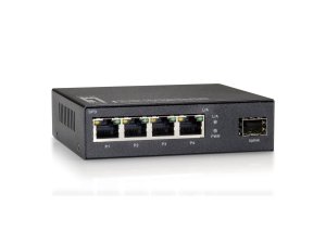 LevelOne 5-Port Gigabit Switch, 1 x SFP