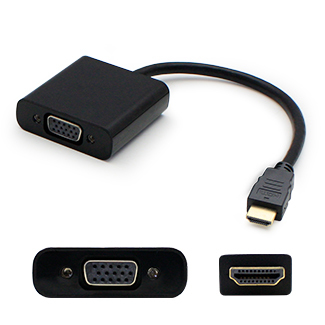 AddOn Networks H4F02AA#ABA-AO video cable adapter 0.2 m HDMI VGA (D-Sub) Black