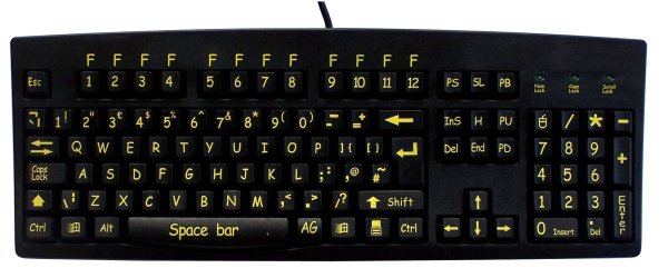 Accuratus KYBAC260-HIVISUP keyboard Office USB QWERTY English Black