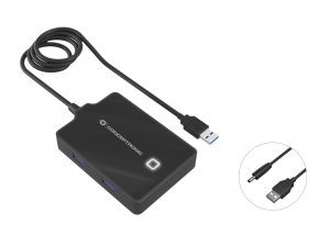 Conceptronic HUBBIES 4-Port USB 3.0 HUB, 90cm cable