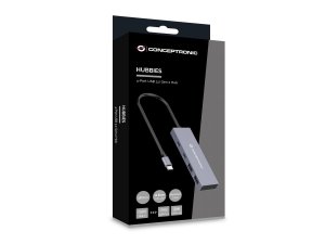 Conceptronic HUBBIES13G interface hub USB 3.2 Gen 2 (3.1 Gen 2) Type-C 10000 Mbit/s Grey