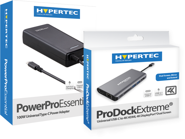 Hypertec USB Type- C bundle- includes Hypertec ProDockExtreme and 60W power supply unit. Bundle consists of 1 x HYP-USBCPD-X and HYP-USBCPSU.