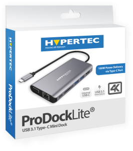 Hypertec ProDock Lite Gen2 - Universal USB 3.1 Type C Mini Dock