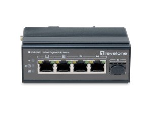 LevelOne 5-Port Gigabit Industrial Switch, DIN-Rail, -30°C to 65°C