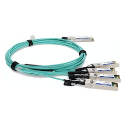 AddOn Networks JG331A-AOC-7M-AO InfiniBand/fibre optic cable QSFP+ Aqua colour, Silver