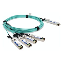 AddOn Networks JG331A-AOC-7M-AO InfiniBand/fibre optic cable QSFP+ Aqua colour, Silver