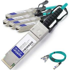 AddOn Networks JG331A-AOC-AO InfiniBand/fibre optic cable 5 m QSFP+ 4xSFP+ Green