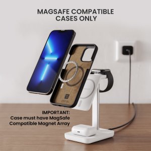 3 in 1 Wireless Charging Station, White