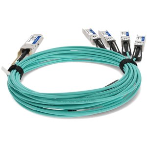 Juniper Networks® JNP-100G-AOCBO-7M Compatible TAA Compliant 100GBase-AOC QSFP28 to 4xSFP28 Direct Attach Cable (850nm, MMF, 7m)