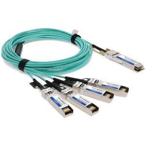 Juniper Networks® JNP-100G-AOCBO-7M Compatible TAA Compliant 100GBase-AOC QSFP28 to 4xSFP28 Direct Attach Cable (850nm, MMF, 7m)