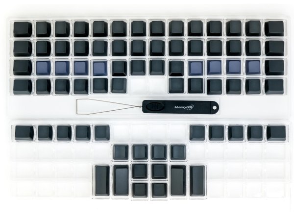 Kinesis Advatage360 Blank Keycap Set. 76 keycaps plus keycap puller