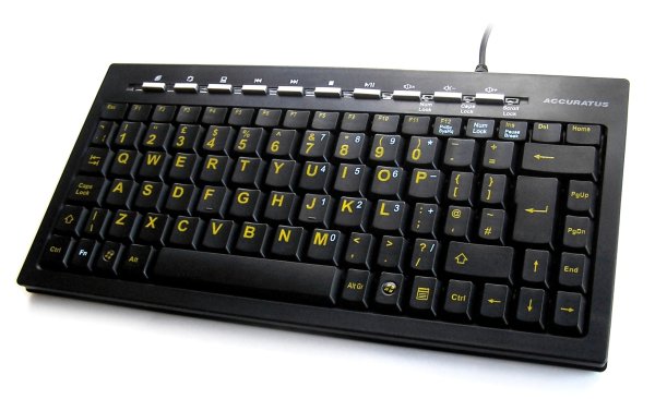 Accuratus miniHIVIS keyboard Home USB QWERTY English Black