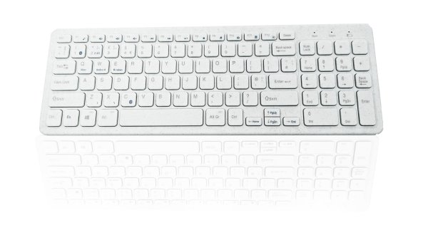 Accuratus KYB-WHEAT-BTRFWH keyboard Universal RF Wireless + Bluetooth QWERTY UK English White