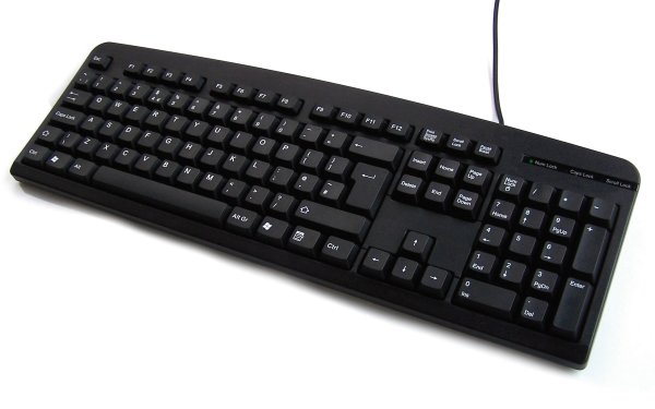 Accuratus USB Slim keyboard Office QWERTY English Black