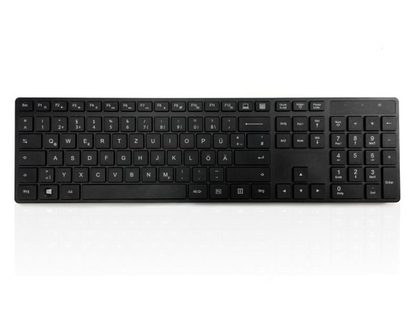 Accuratus KYBAC301-BTBK-GR keyboard Universal RF Wireless + Bluetooth QWERTZ German Black