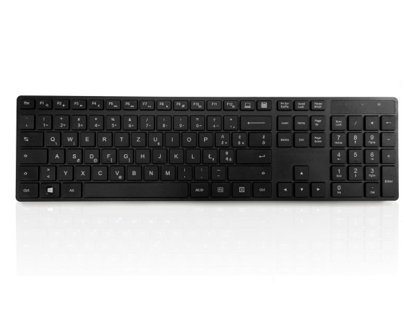 Accuratus KYBAC301-BTBK-PL keyboard Universal RF Wireless + Bluetooth QWERTZ Polish Black