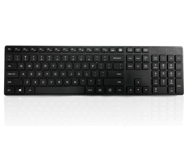 Accuratus KYBAC301-BTBK-US keyboard Universal RF Wireless + Bluetooth QWERTY US English Black