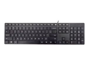 Accuratus 301 - DVORAK Layout - USB Full Size Super Slim Multimedia Keyboard with Square Modern Keys - Black. Supplied by Hypertec