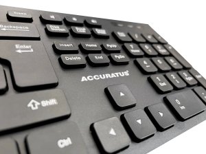 Accuratus KYBAC360U-HUBBLK keyboard Home USB QWERTY UK English Black