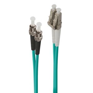 ALOGIC 1m LC-ST 40G/100G Multi Mode Duplex LSZH Fibre Cable 50/125 OM4