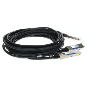 200GBase-CU QSFP56 to 2xQSFP56, Passive Twinax, 1m, LSZH