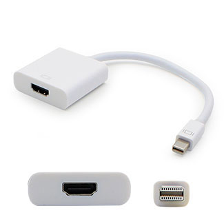 AddOn Networks MDP2HDMIAW video cable adapter 0.2 m Mini DisplayPort HDMI Type A (Standard) White