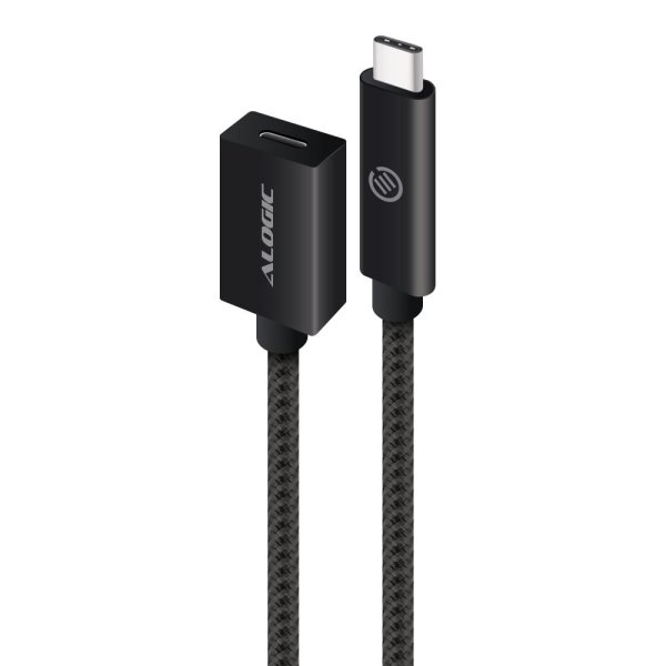 ALOGIC 1m USB 3.1 (Gen 2) USB-C to USB-C Extension Cable - Male to Female - Black - Prime Series