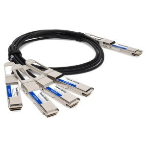 MSA and TAA Compliant 200GBase-CU QSFP-DD 200G to 4xQSFP28 50G NRZ Direct Attach Cable (Passive Twinax, 1m)