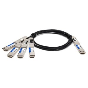 MSA and TAA Compliant 200GBase-CU QSFP-DD 200G to 4xQSFP28 50G NRZ Direct Attach Cable (Passive Twinax, 1m)