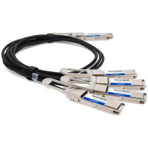 MSA and TAA Compliant 200GBase-CU QSFP-DD 200G to 4xQSFP28 50G NRZ Direct Attach Cable (Passive Twinax, 2m)