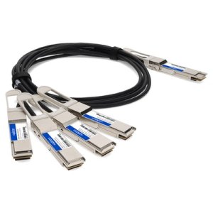 MSA and TAA Compliant 400GBase-CU QSFP-DD 400G to 4xQSFP56 100G PAM-4 Direct Attach Cable (Passive Twinax, 2m)