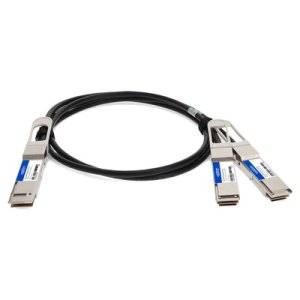 Compatible TAA Compliant 200GBase-CU QSFP-DD 200G to 2xQSFP28 100G NRZ Direct Attach Cable (Passive Twinax, 1m)