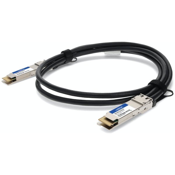 AddOn Networks QDD-400G-CU0-5M-AO InfiniBand/fibre optic cable 0.5 m QSFP-DD Black, Silver