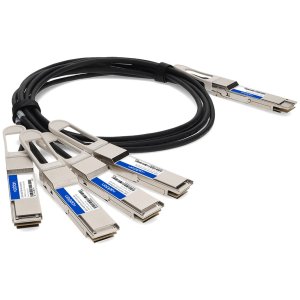 Cisco QDD-4QSFP28-400-CU2M Compatible TAA Compliant 200GBase-CU QSFP-DD 200G to 4xQSFP28 50G NRZ Direct Attach Cable (Passive Twinax, 2m)