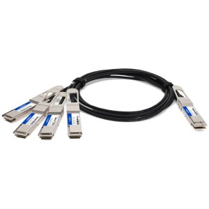 Cisco QDD-4QSFP28-400-CU2M Compatible TAA Compliant 200GBase-CU QSFP-DD 200G to 4xQSFP28 50G NRZ Direct Attach Cable (Passive Twinax, 2m)