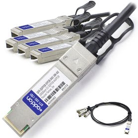 Juniper Networks Compatible TAA Compliant 100GBase-CU QSFP28 to 4xSFP28 Direct Attach Cable (Passive Twinax, 3m)