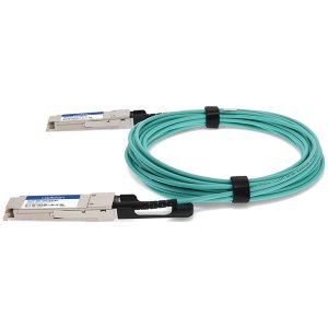 MSA and TAA Compliant 40GBase-AOC QSFP Transceiver (Active Optical Cable, 12m, DOM)