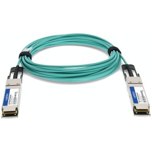 MSA and TAA Compliant 40GBase-AOC QSFP Transceiver (Active Optical Cable, 13m, DOM)