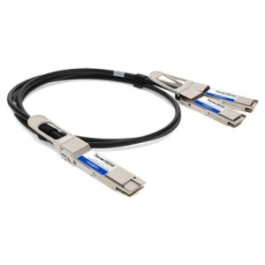 MSA and TAA Compliant 400GBase-CU QSFP-DD 400G to 2xQSFP56 200G PAM-4 Direct Attach Cable (Passive Twinax, 2m)