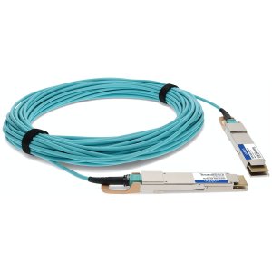 MSA and TAA Compliant 400GBase-AOC QSFP-DD to QSFP-DD Active Optical Cable (850nm, MMF, 30m)