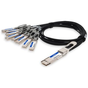 MSA and TAA Compliant 200GBase-CU QSFP-DD 200G to 8xSFP28 Direct Attach Cable (Passive Twinax, 2m)