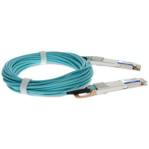 MSA and TAA Compliant 400GBase-AOC QSFP-DD to QSFP-DD Active Optical Cable (850nm, MMF, 10m)