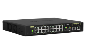 QNAP QSW-M2116P-2T2S network switch Managed L2 2.5G Ethernet Power over Ethernet (PoE) Black