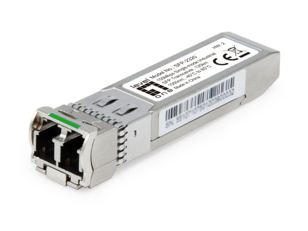 LevelOne 125Mbps Single-mode Industrial SFP Transceiver, 120km, 1550nm, -40°C to 85°C