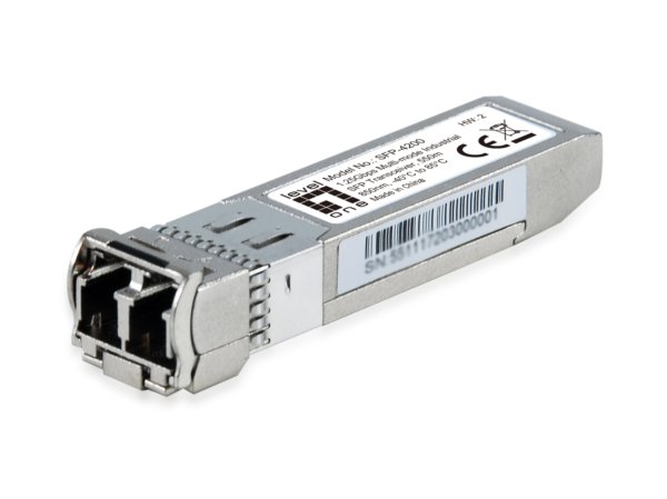 LevelOne 1.25Gbps Multi-mode Industrial SFP Transceiver, 550m, 850nm, -20°C to 85°C